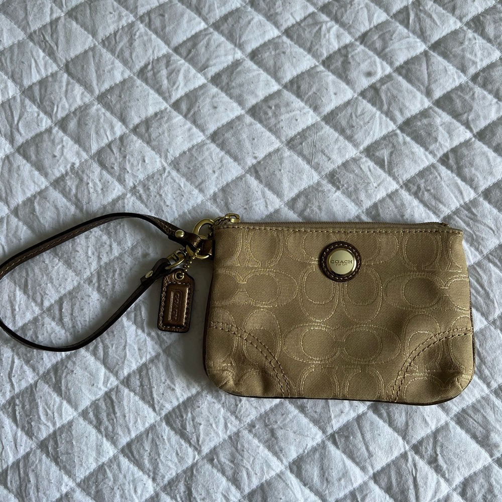 Gold Coach Wristlet